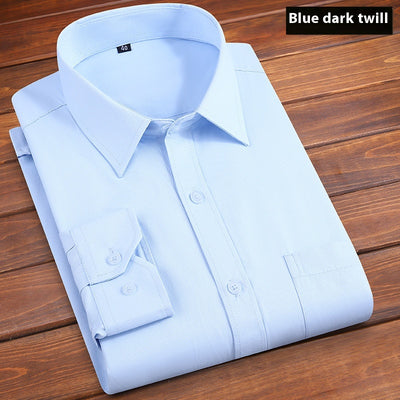 Camisa de Negocio Hombre Suelta sin Planchado - Color Sólido - Image 7