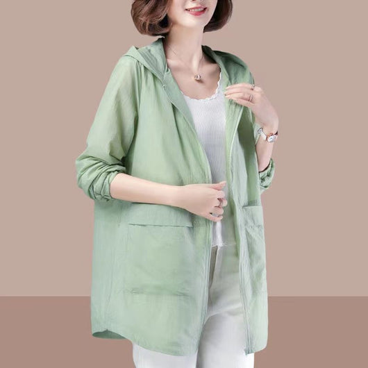 Chaqueta Protectora UV Suelta Talla Grande para Mujer - Image 7