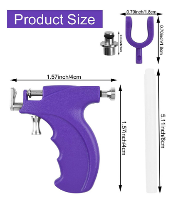 Pistola Perforadora de Acero Inoxidable para Aretes - Image 8
