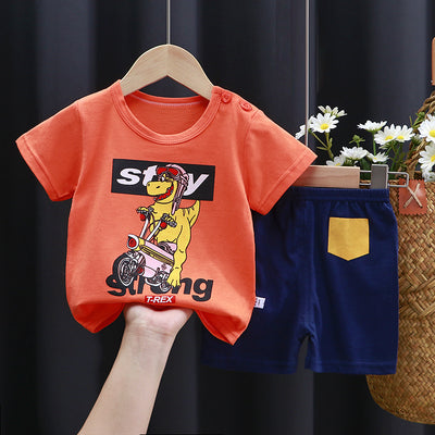 Camiseta de Algodón Manga Corta para Niños - Traje de Verano - Image 28