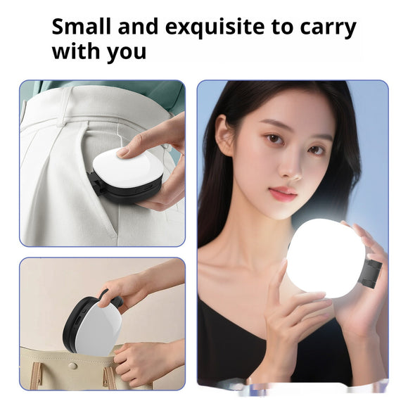 Luz LED Magnética para Selfies con Espejo de Maquillaje Portátil