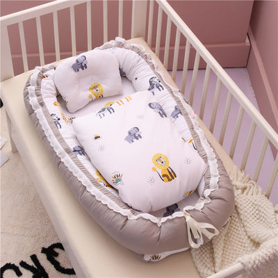 Cuna Portátil Desmontable y Lavable para Bebé con Edredón - Image 9