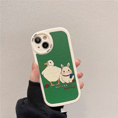 Funda Móvil con Diseño Adorable de Pato y Conejo - Image 12