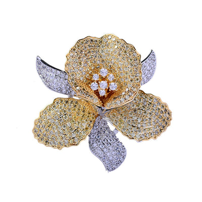 Broche Floral de Circonia Cúbica Estilo Europeo y Americano - Image 11