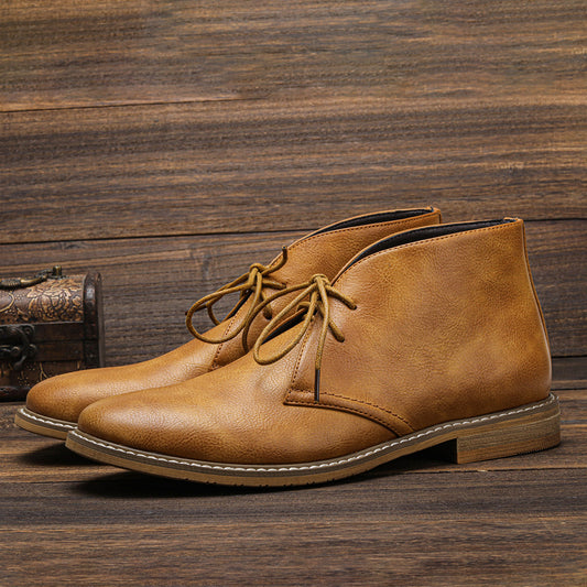 Botas de Trabajo Retro para Hombre Talla Grande con Detalles en Contraste - Image 2