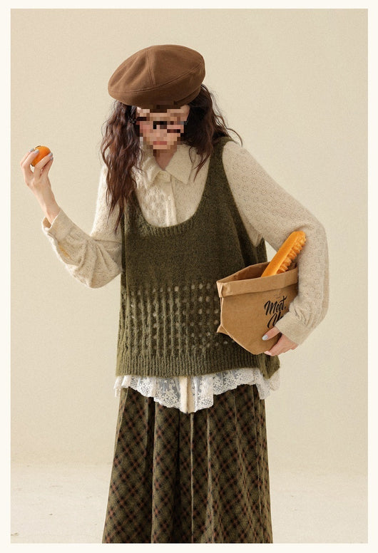 Falda de Invierno Verde Vintage para Mujer - Diseño Elegante y Moderno - Image 10