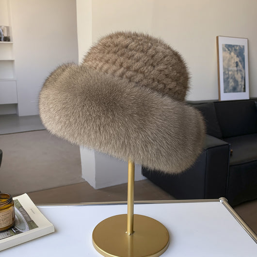 Gorro Bucket de Piel de Visón para Invierno - Calidez y Elegancia - Image 5