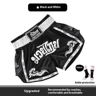 Pantalones Cortos Profesionales de Boxeo Tailandés y Sanda para Hombre y Mujer - Image 5