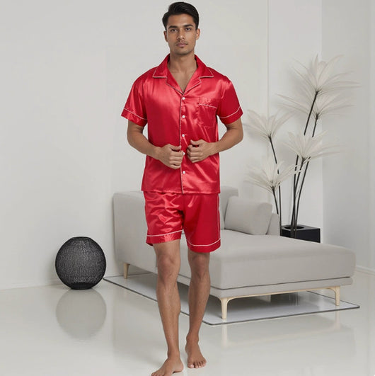 Pijama Hombre Cuello Solapa Talla Grande Cómodo y Transpirable - Image 11