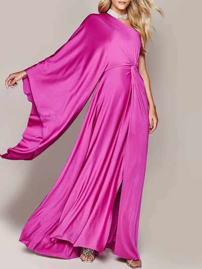 Vestido Maxi Asimétrico con Detalle Twist