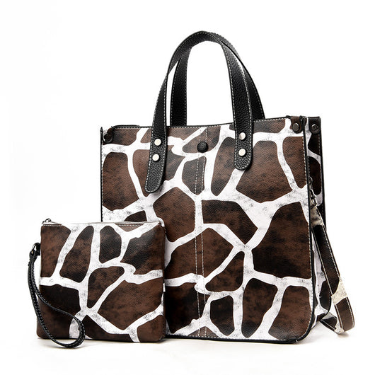 Bolsa Maternidad Estampado Geométrico Leopardo - Set de 2 Piezas - Image 5
