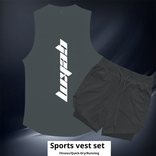 Conjunto Deportivo para Hombre - Chaleco y Shorts para Correr y Entrenamiento - Image 22