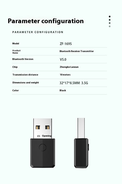 Transmisor Receptor Bluetooth USB 4 en 1 - Image 10