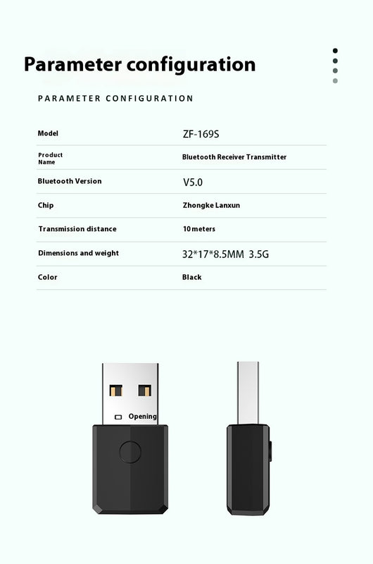 Transmisor Receptor Bluetooth USB 4 en 1 - Image 10