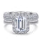Anel de Prata Esterlina Anel de Casamento Feminino Anel Combinado de Zircônia Cúbica de Escada Conjunto de anéis Código US5