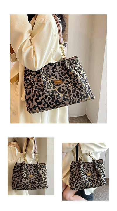 Bolsa de Hombro Estampado Leopardo Multiuso - Gran Capacidad y Estilo - Image 17