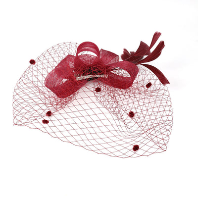 Tocado de Novia con Velo, Lazo y Sombrero de Copa - Image 32