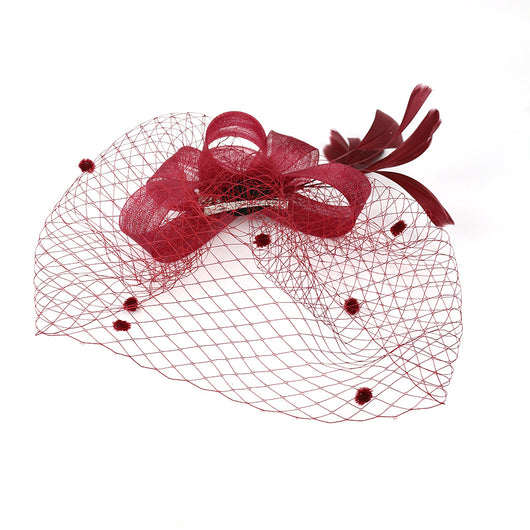 Tocado de Novia con Velo, Lazo y Sombrero de Copa - Image 32