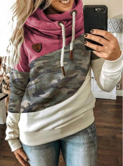 Sudadera Holgada con Capucha y Patchwork - Image 8