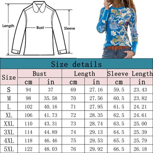 Playera Manga Larga Cuello Redondo con Estampado para Mujer - Diseño Trendy - Image 3