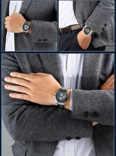 Reloj de Hombre Acero Inoxidable con Calendario y Esfera Luminosa - Image 10