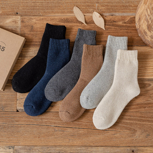 Calcetines Térmicos Gruesos para Hombre - Lana Cálida Tubo Medio