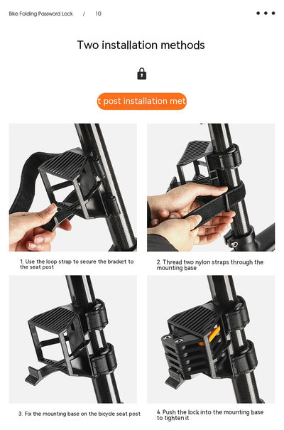 Candado de Bicicleta con Contraseña Portátil Fliplock - Image 15
