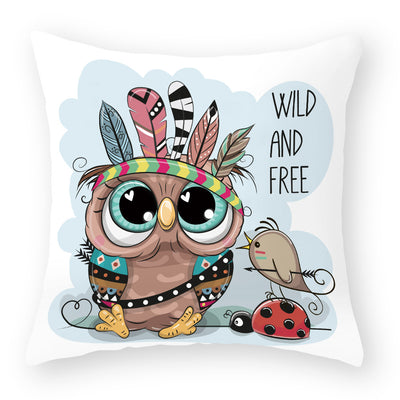 Funda de Almohada Suave con Diseño de Búho Melocotón - Image 16