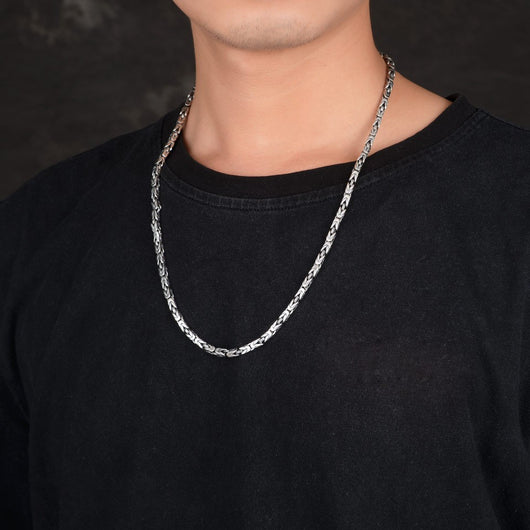 Collar de Plata Esterlina con Cierre Vajra de Seis Mantras Personalizado Estilo Vintage