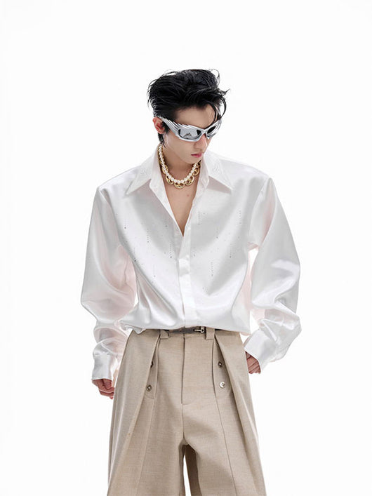 Blusa Corta de Satén Sedoso - Corte Amplio Perfecta para Commuters - Image 15