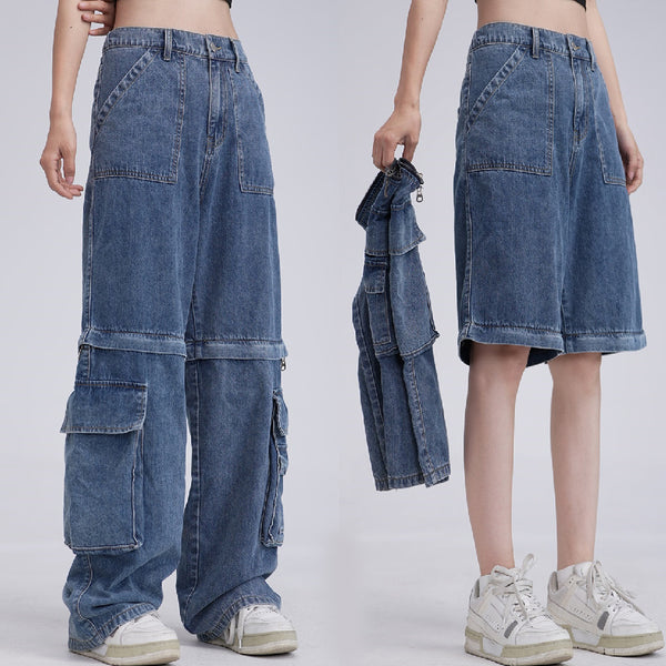 Jeans Desmontables Estilo Utilitario para Hombre y Mujer