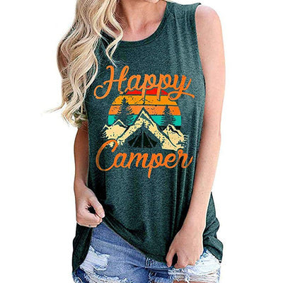 Playera sin Mangas Estampado Alegre Cuello Redondo para Mujer - Image 10