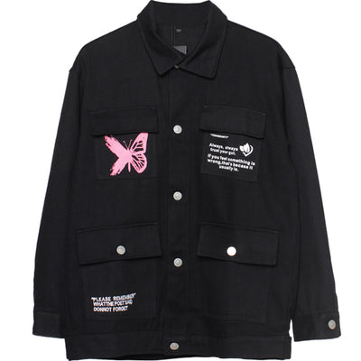 Chaqueta Denim Hip Hop Estampada para Jóvenes - Image 9