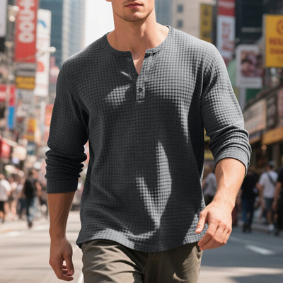 Camiseta Manga Larga Henry Estilo Retro - Image 12