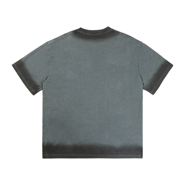 Camiseta Estampada Manga Corta Doble Hilo Lavado Oscuro