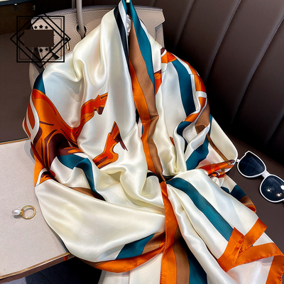 Foulard Ligero de Seda para Mujer - Bufanda Larga Elegante de Verano - Image 26