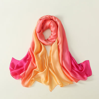 Pañuelo de Seda con Degradado de Colores para Mujer - Image 15