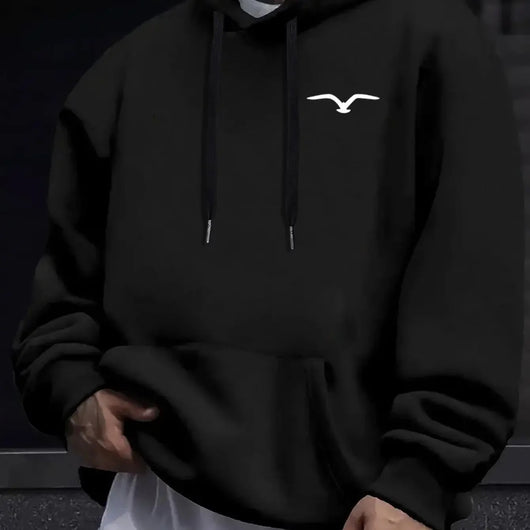 Sudadera Casual con Estampado de Aves para Hombre - Image 13