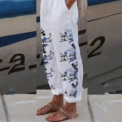 Pantalones Vintage Estampados de Pierna Ancha para Mujer - Image 18