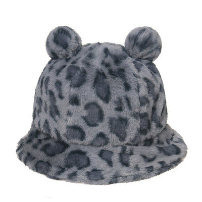 Gorro Pescador con Orejas de Oso y Estampado de Leopardo - Image 4