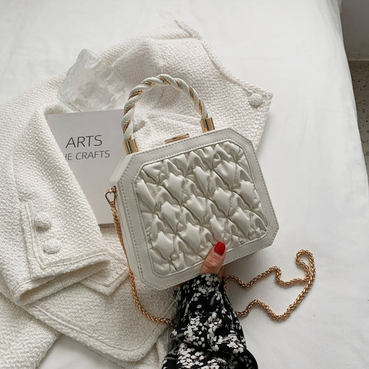 Bolso Cuadrado Pequeño PU Estilo Coreano con Cadena Elegante - Image 3