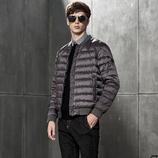 Chaqueta Acolchada Corta Hombre con Cuello Béisbol - Image 7