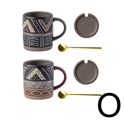 Taza de Café Artesanal Retro con Tapa - Image 16