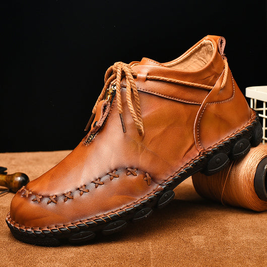 Botas Altas de Cuero para Hombre - Comodidad y Estilo Casual - Image 13