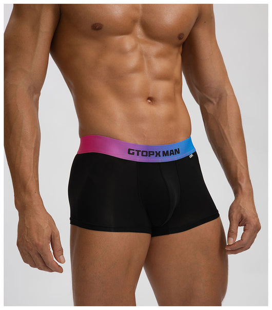Bóxers Hombre Seda Helada Cintura Baja Verano Degradado Convexo - Image 12