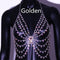 Colorful Wave Diamond Body Chain Chest Chain Sexy Nightclub Golden