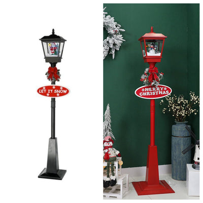 Decoración Navideña Iluminada: Papá Noel, Muñeco de Nieve y Árbol con Efecto Nieve - Image 14