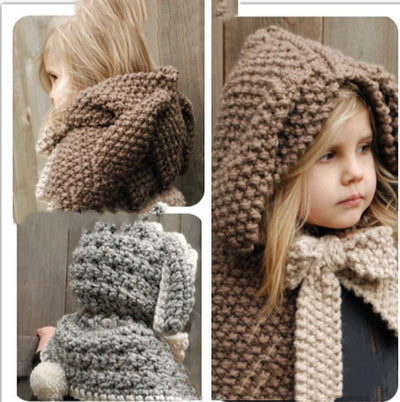 Gorros Tejidos para Niñas Invierno con Bufanda Osito Lindo Sombreros Infantiles Otoño - Image 5