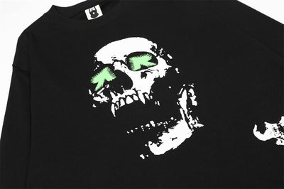 Playera Manga Larga Calavera Estilo Urbano para Hombre - Image 11