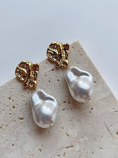 Aretes de Plata Brillante Forma Irregular - Image 8